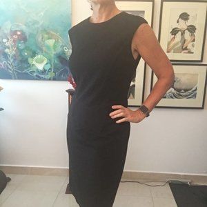 Lafayette 148 Dress with Peplum waist - Black, M